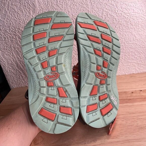 Chaco Z Cloud X2 Women's Orange Multi Strappy Sport Hiking Vibram Sole Sandals 4 - Picture 2 of 8